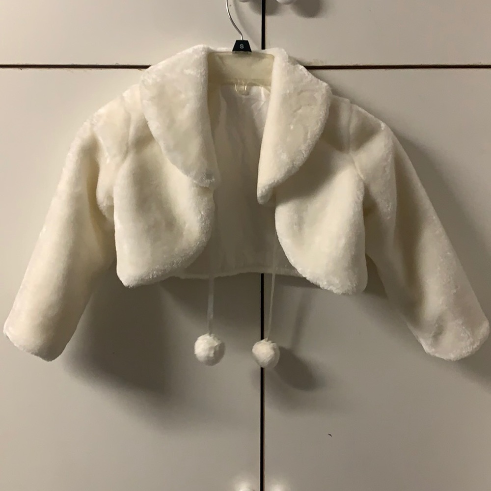 Girls faux fur shrug